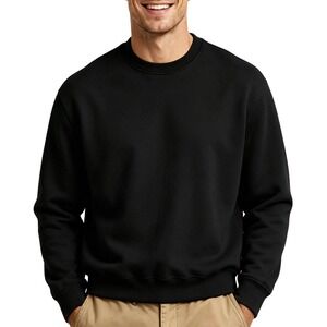 NWT Mode of One Men's XL Deep Black Sweatshirt Cotton Blend Fleece